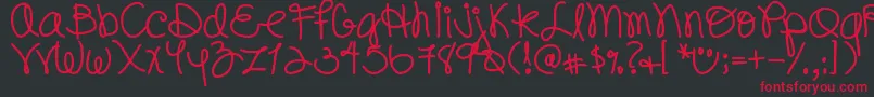 Djb Font – Red Fonts on Black Background