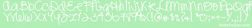 Djb Font – White Fonts on Green Background