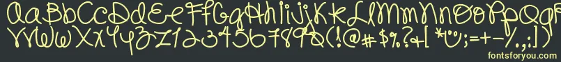 Шрифт Djb – жёлтые шрифты на чёрном фоне