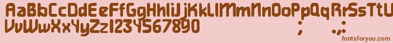 HeavyWeightGamer Font – Brown Fonts on Pink Background