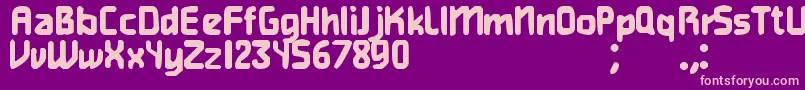 HeavyWeightGamer Font – Pink Fonts on Purple Background