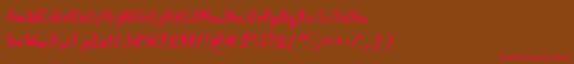 Janicehandbold Font – Red Fonts on Brown Background