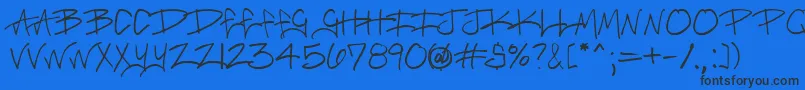 Шрифт Brasmrg – чёрные шрифты на синем фоне