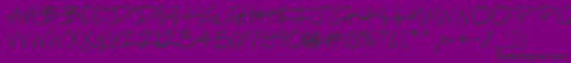 フォントBrasmrg – 紫の背景に黒い文字