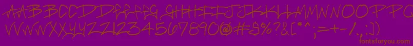 Brasmrg Font – Brown Fonts on Purple Background