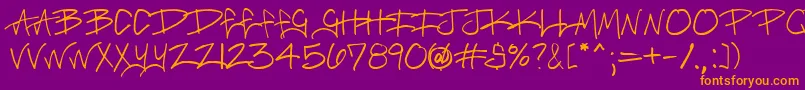 Brasmrg Font – Orange Fonts on Purple Background