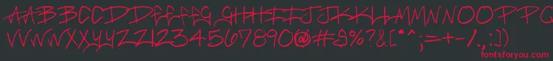 Brasmrg Font – Red Fonts on Black Background