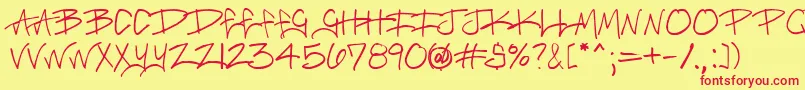 Brasmrg Font – Red Fonts on Yellow Background
