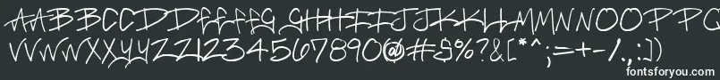 Шрифт Brasmrg – белые шрифты на чёрном фоне