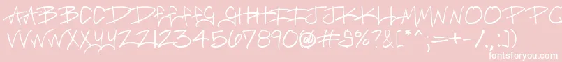 Brasmrg Font – White Fonts on Pink Background