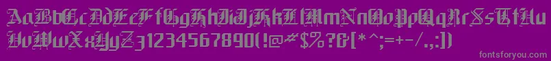 フォントWatchers2 – 紫の背景に灰色の文字