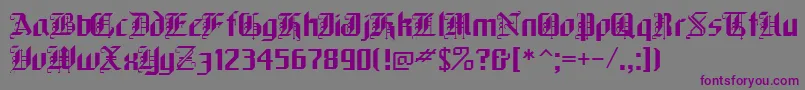 Watchers2 Font – Purple Fonts on Gray Background