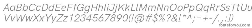 フォントHkgroteskItalic – 灰色のフォント