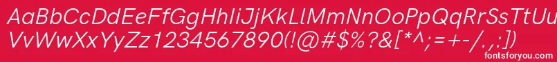 fuente HkgroteskItalic – Fuentes Blancas Sobre Fondo Rojo