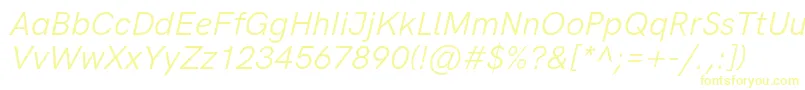 HkgroteskItalic-Schriftart – Gelbe Schriften