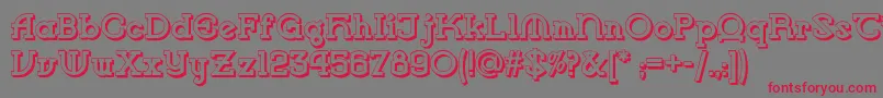 Vlaanderen Shadow Nf Font – Red Fonts on Gray Background