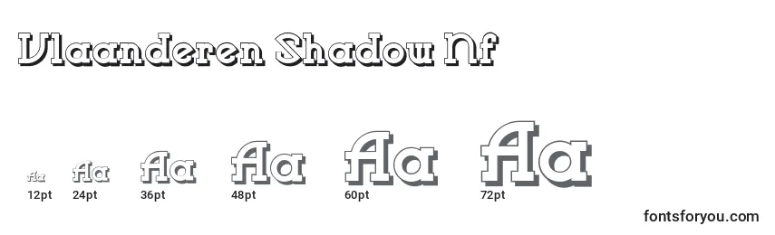 Größen der Schriftart Vlaanderen Shadow Nf