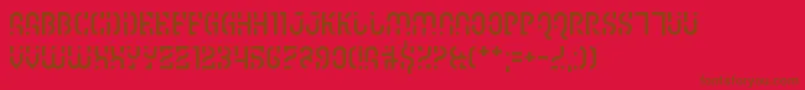 Ipscrik Font – Brown Fonts on Red Background