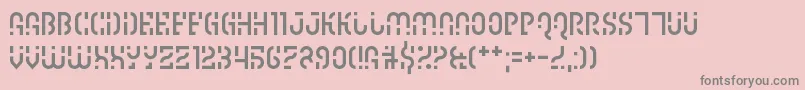 Ipscrik Font – Gray Fonts on Pink Background