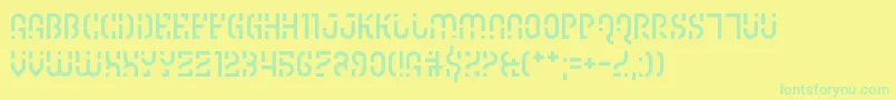 Ipscrik Font – Green Fonts on Yellow Background