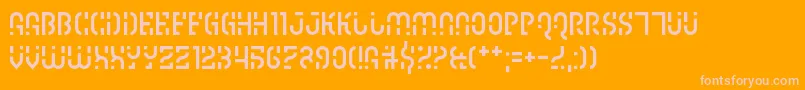 Ipscrik Font – Pink Fonts on Orange Background