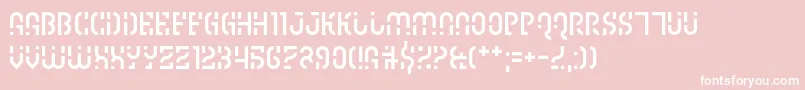 Ipscrik Font – White Fonts on Pink Background