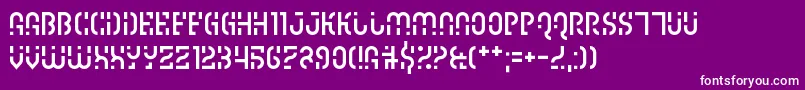 Ipscrik Font – White Fonts on Purple Background