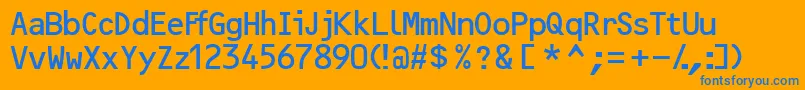 Ocr2ssk Font – Blue Fonts on Orange Background