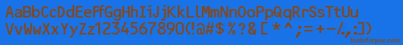 Ocr2ssk Font – Brown Fonts on Blue Background