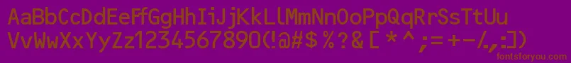Ocr2ssk Font – Brown Fonts on Purple Background