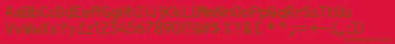 Ocr2ssk Font – Brown Fonts on Red Background