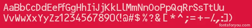 Ocr2ssk Font – Pink Fonts on Red Background