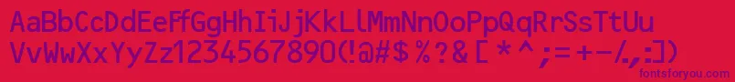 Ocr2ssk Font – Purple Fonts on Red Background