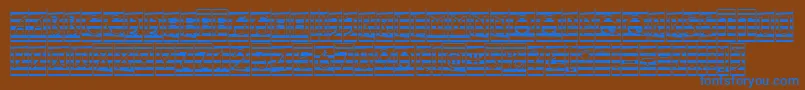 ALancetcmmr Font – Blue Fonts on Brown Background