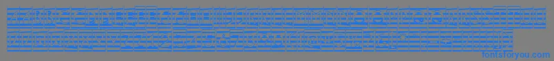 ALancetcmmr-Schriftart – Blaue Schriften auf grauem Hintergrund