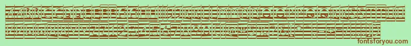 ALancetcmmr Font – Brown Fonts on Green Background