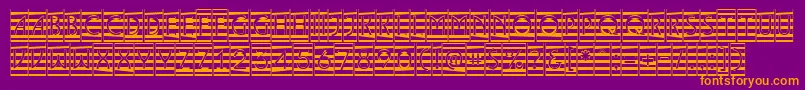 ALancetcmmr Font – Orange Fonts on Purple Background