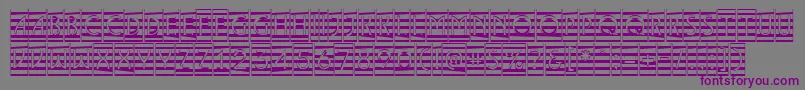 ALancetcmmr-Schriftart – Violette Schriften auf grauem Hintergrund