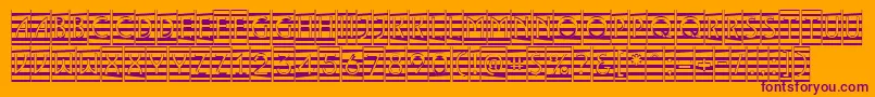 ALancetcmmr Font – Purple Fonts on Orange Background