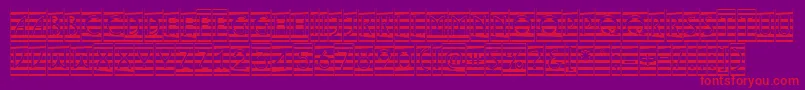 ALancetcmmr-Schriftart – Rote Schriften auf violettem Hintergrund