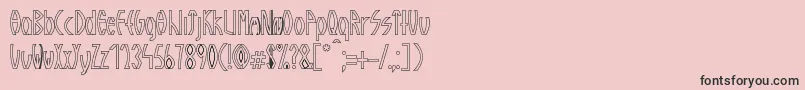 GuazhiruRegularOutlined Font – Black Fonts on Pink Background