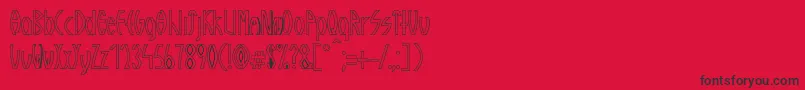 GuazhiruRegularOutlined Font – Black Fonts on Red Background