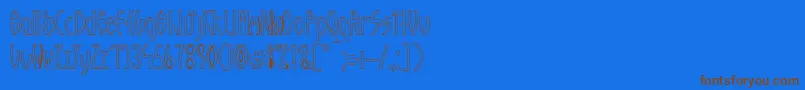 En savoir plus sur la police GuazhiruRegularOutlined Police GuazhiruRegularOutlined – polices brunes sur fond bleu