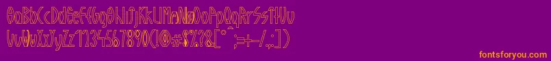GuazhiruRegularOutlined Font – Orange Fonts on Purple Background
