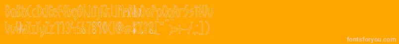 GuazhiruRegularOutlined Font – Pink Fonts on Orange Background