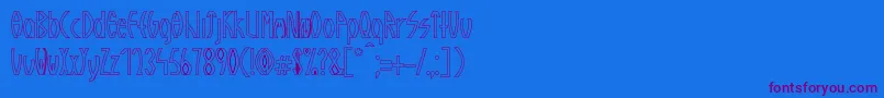 GuazhiruRegularOutlined Font – Purple Fonts on Blue Background