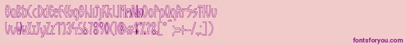 GuazhiruRegularOutlined Font – Purple Fonts on Pink Background
