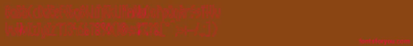 GuazhiruRegularOutlined Font – Red Fonts on Brown Background