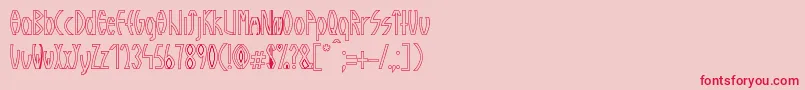 GuazhiruRegularOutlined Font – Red Fonts on Pink Background