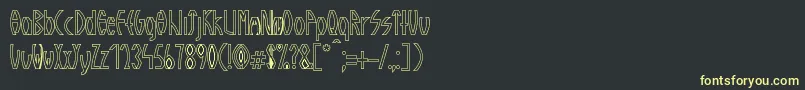 GuazhiruRegularOutlined Font – Yellow Fonts on Black Background
